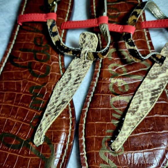 SSM EDELMAN thong sandal size 6.5 flat leather Used. - Picture 5 of 6